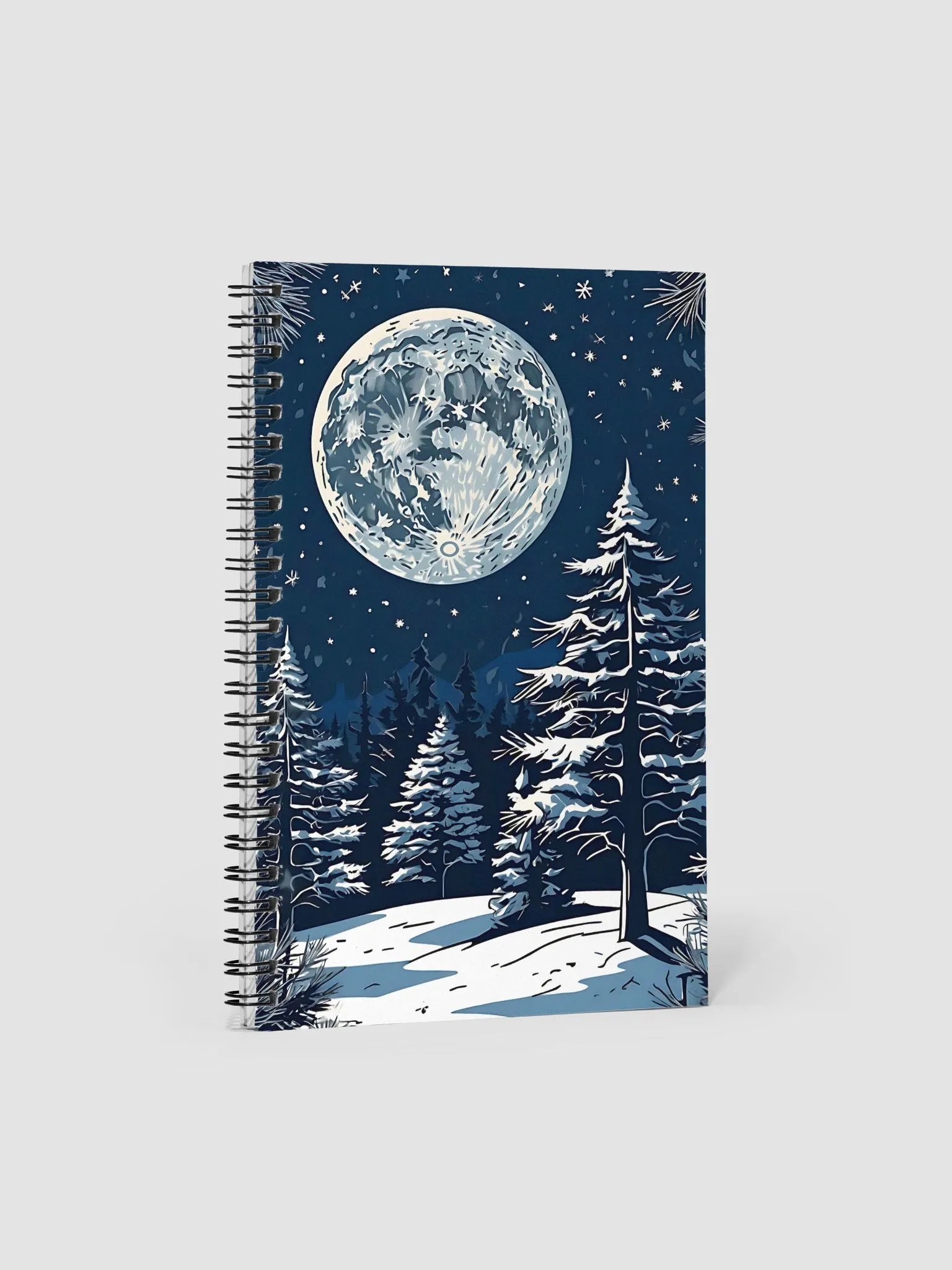 Christmas Moon Spiral Notebook product image (1)