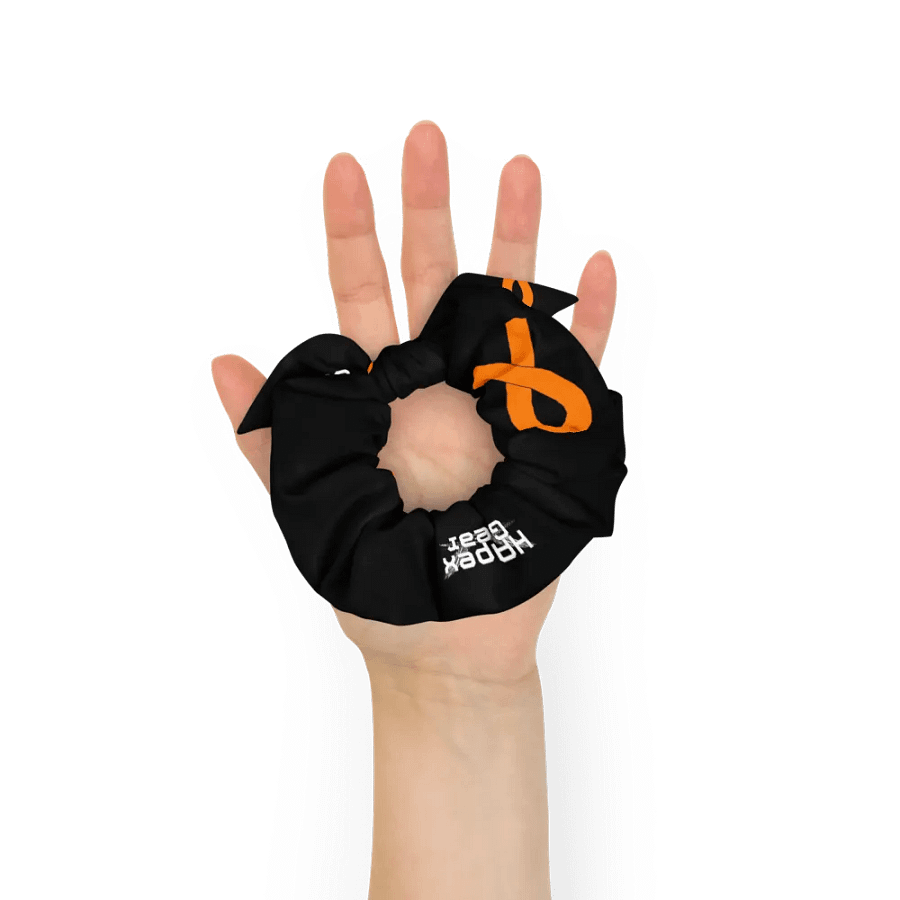 White HApex Gear White Logo Cancer Awareness Orange Ribbon. Black Scrunchie product image (7)
