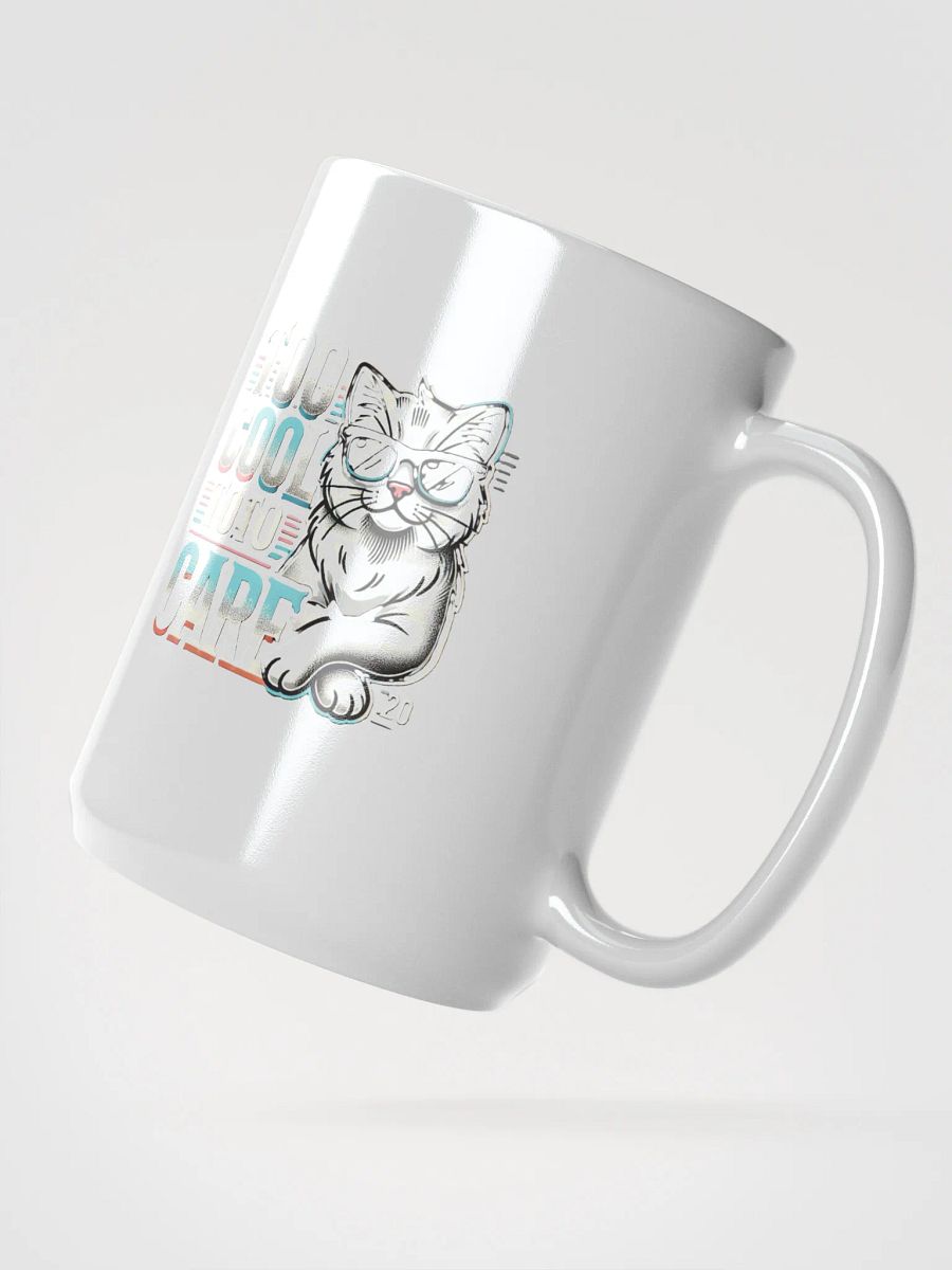 Cool Cat Attitude White Glossy Mug product image (3)