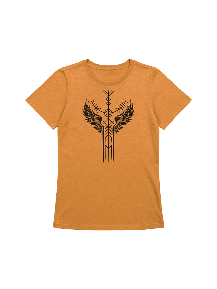 The Valkyrie Stave Women's Supersoft Relaxed-fit T-Shirt (black print) product image (2)