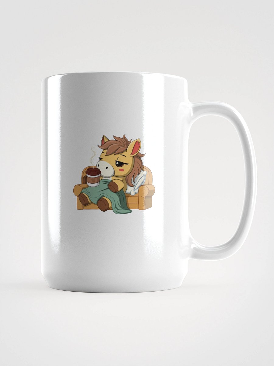 Cozy Waffles Mug | Horse in Blanket with Coffee | Introvert Comfort Cup product image (1)