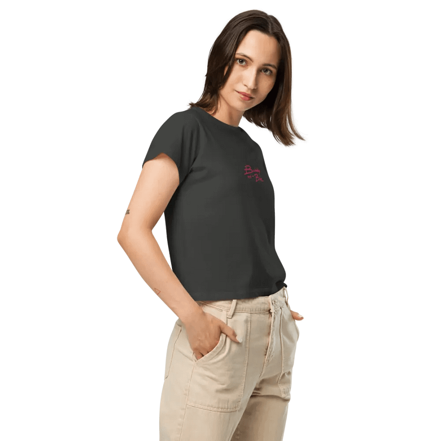 Bubbly and a B*tch (pink) embroidered waist length t-shirt product image (24)
