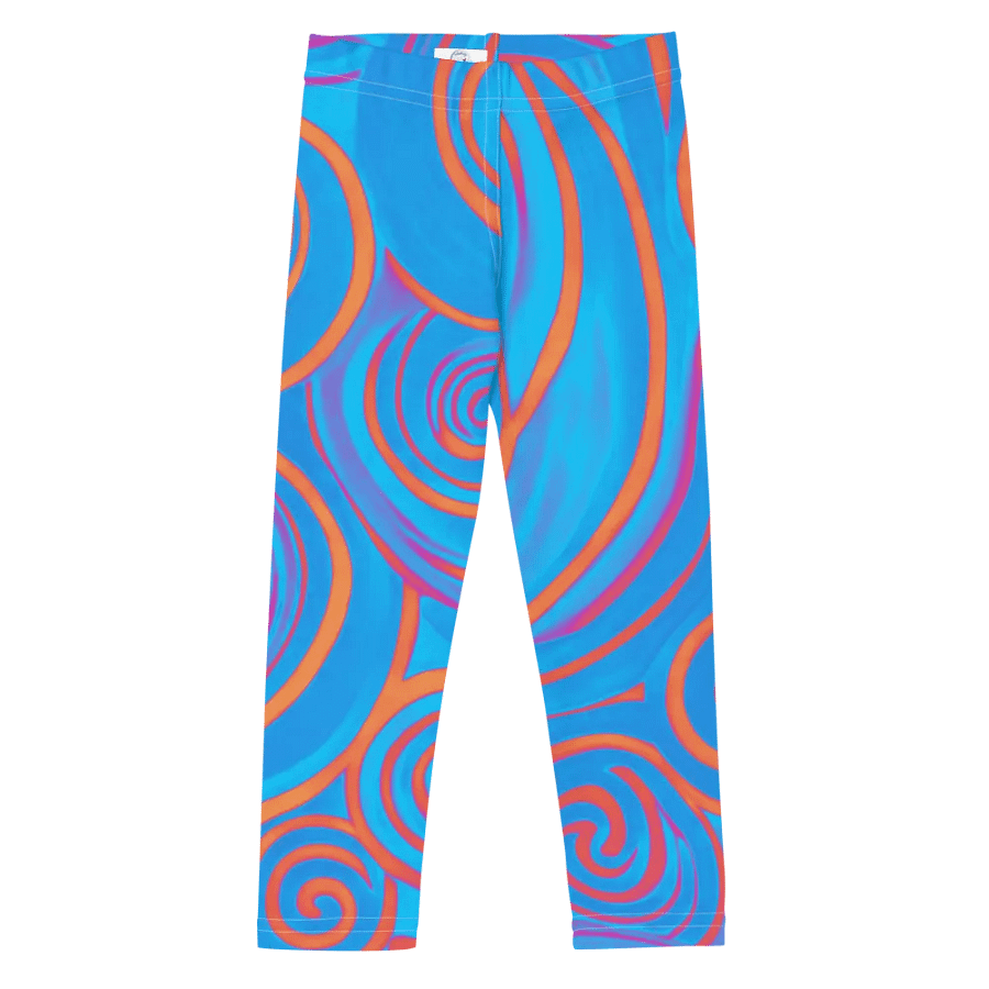 Funky Blue Dreams Liquid Tie-Dye Kid's and Toddler's Leggings product image (9)
