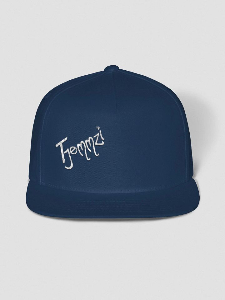 Tjemmzi Flat Bill Snapback (white detail) product image (2)