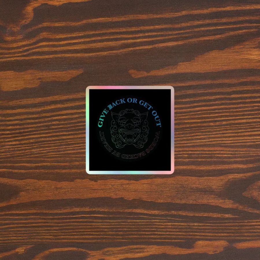 Foo Dog holographic sticker 2 product image (3)