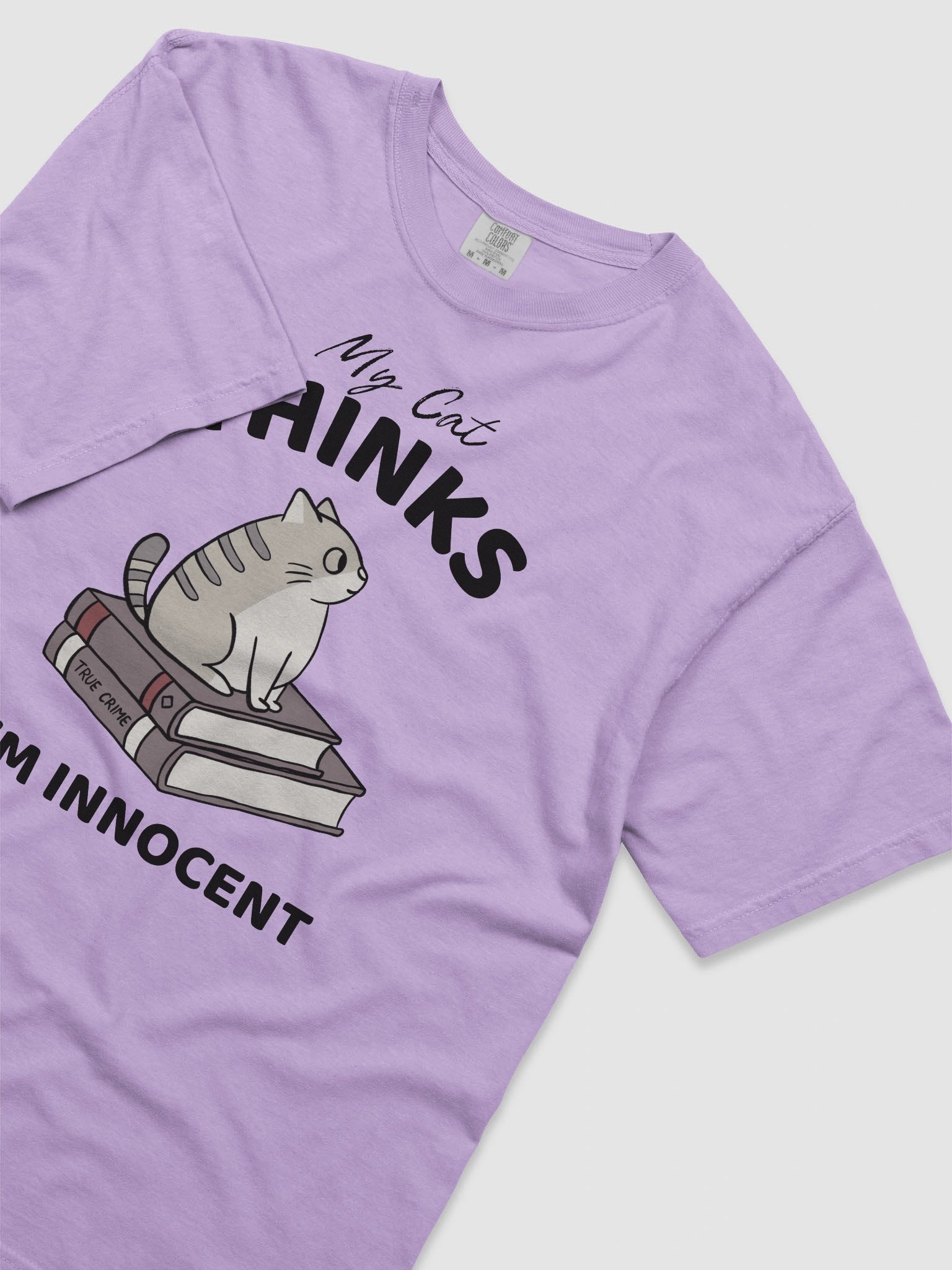 Hand-drawn Purr-fect Gift for Cat Moms Who Love Murder Mysteries - True Crime Graphic Tee product image (16)