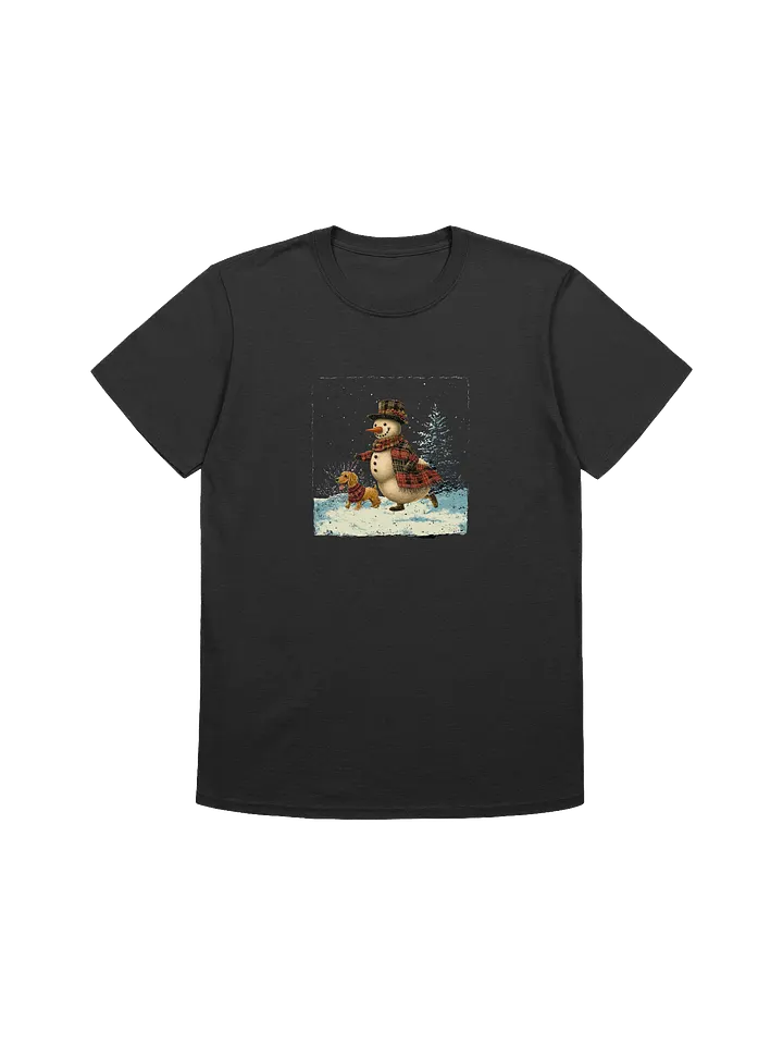 Vintage Santa and His Dog Unisex Christmas T-Shirt product image (1)