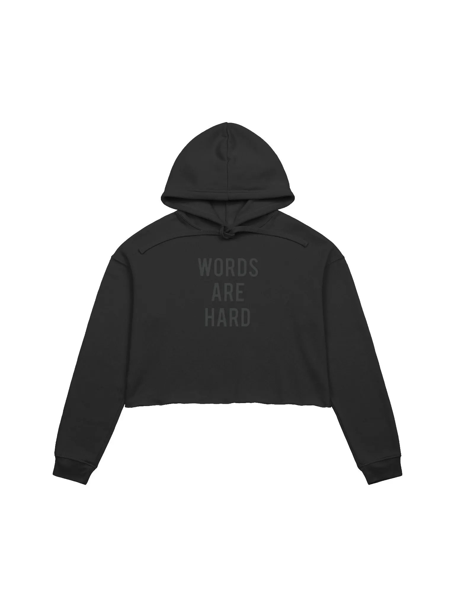 Words Are Hard Women's Cropped Hoodie product image (1)