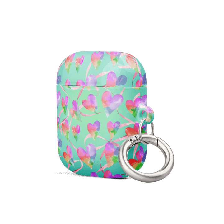 Whimsical Hearts All-Over Print AirPods® Case girls and arty ladies product image (6)