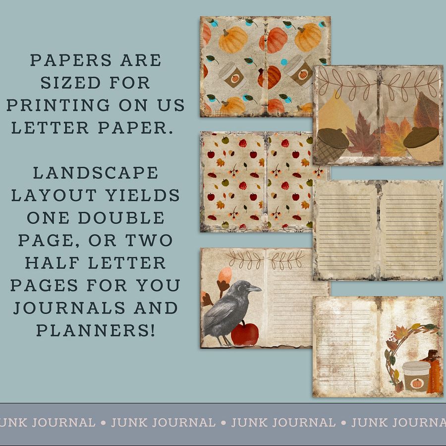 October Aesthetic - Printable Journal Pages V1 product image (3)