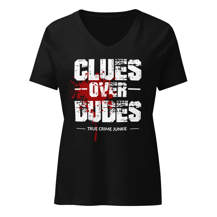 CrimeClothes Clues Over Dudes Relaxed V-Neck T-Shirt product image (5)