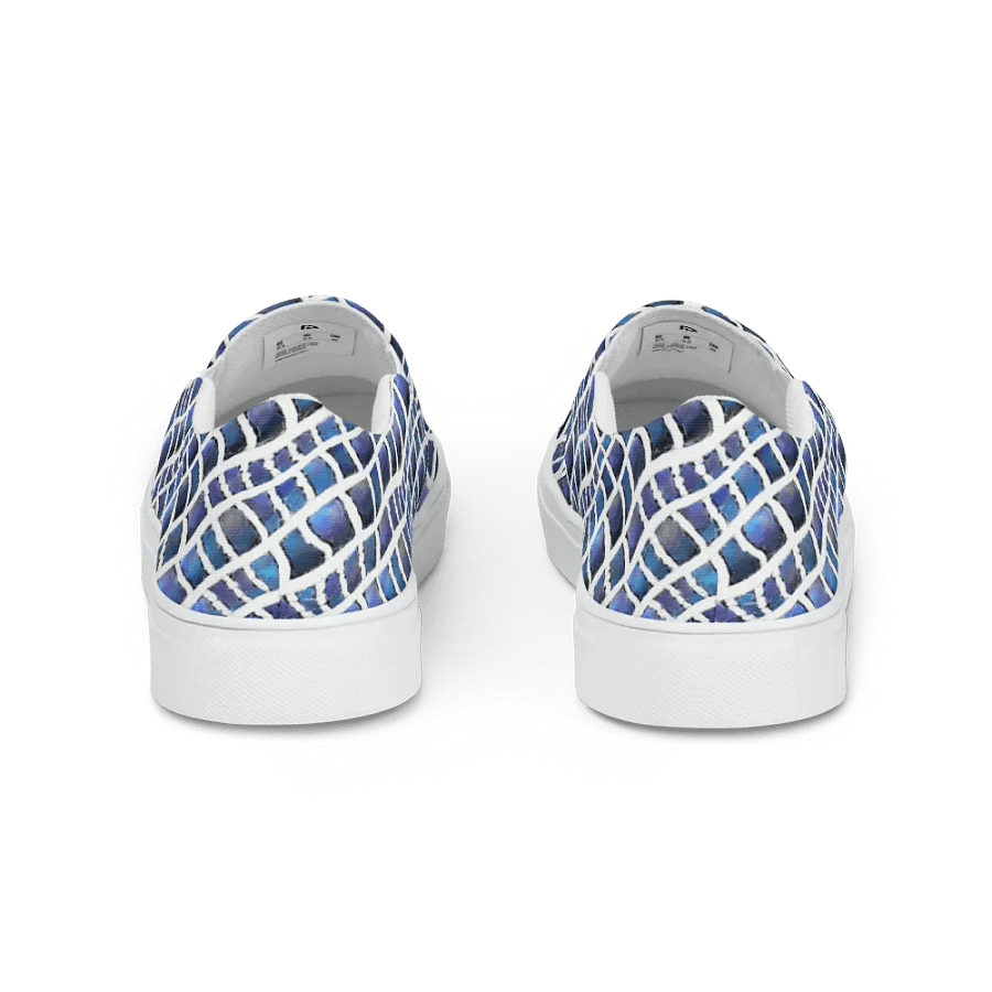 Blue Snake Pattern Woman Canvas Shoes product image (4)
