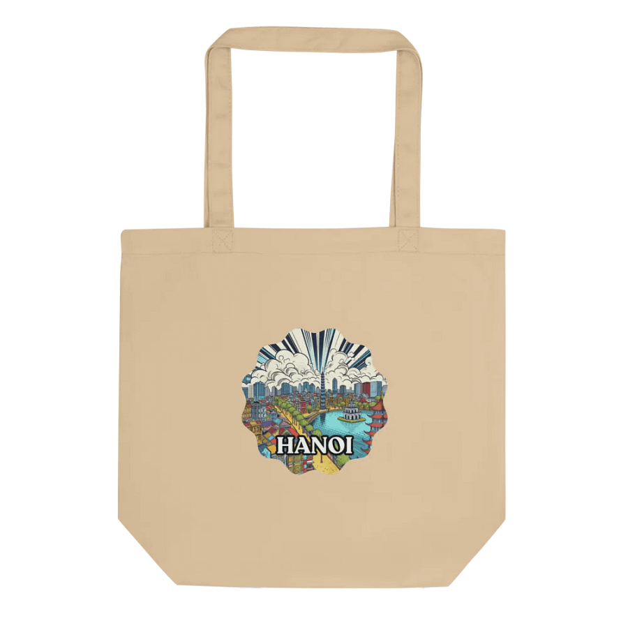 Econscious Eco-Friendly Tote Bag | AI Design hanoi city Vietnam product image (1)