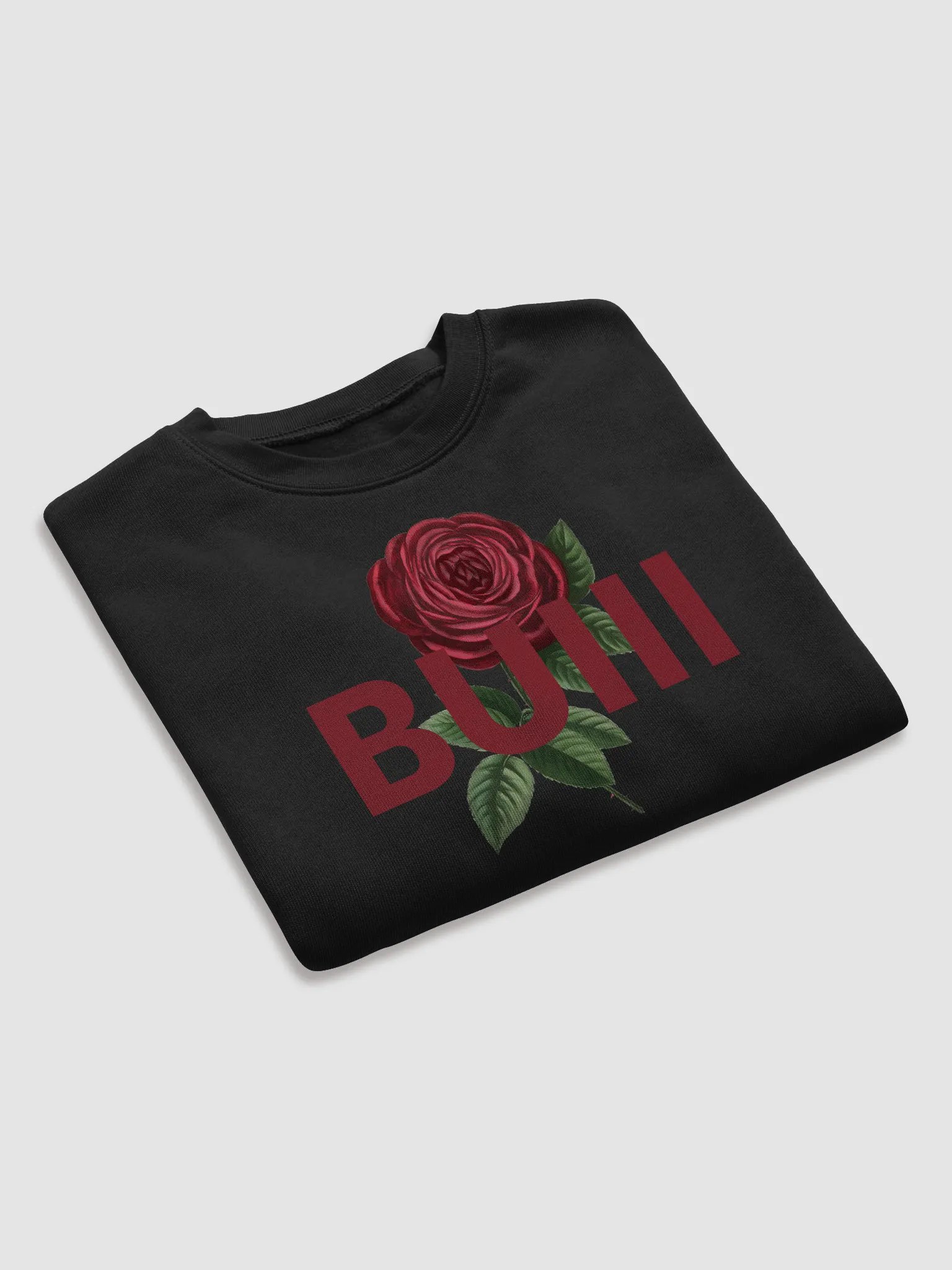 BUIII Logo Rose Women's Fleece Crop Sweatshirt product image (4)