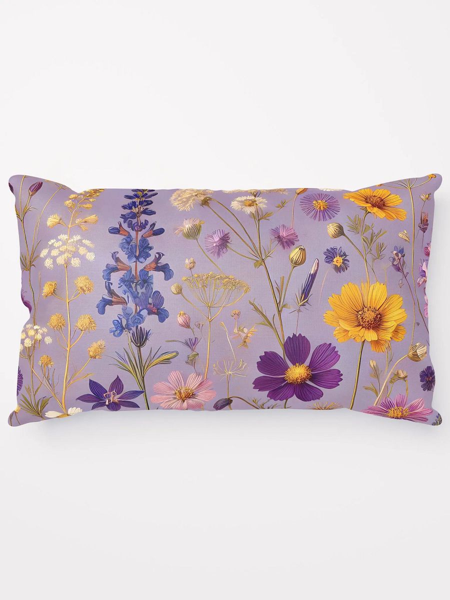 Purple Wild Flowers Decorative Pillow product image (1)