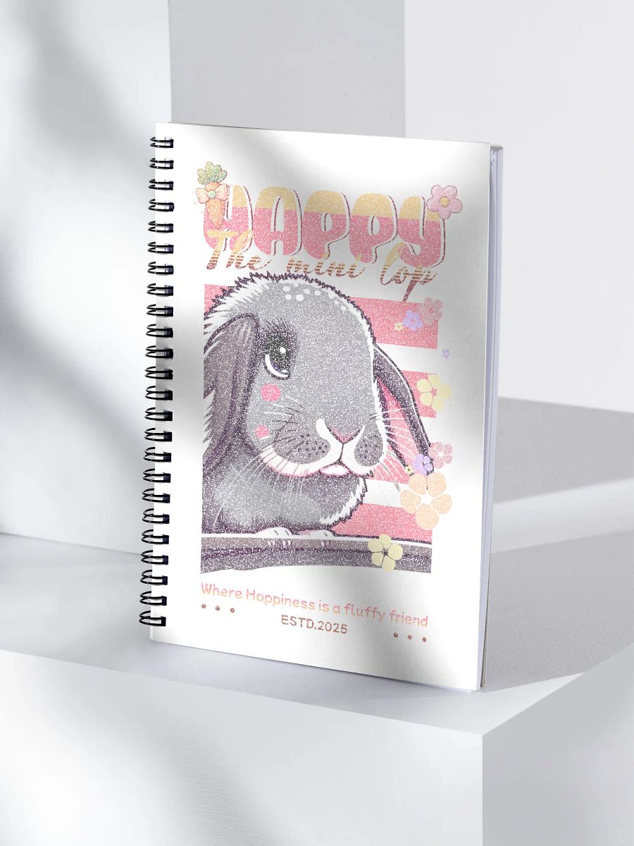 Happy The Mini Lop Spiral Notebook product image (4)