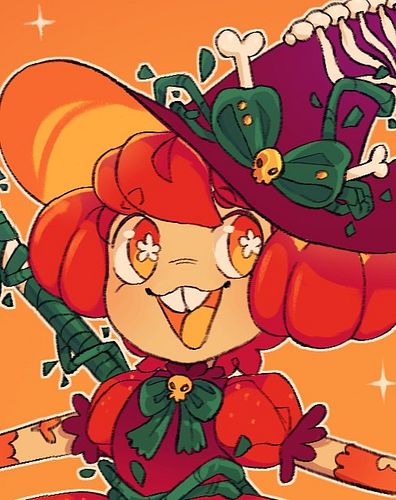 Cute lil pumpkin witch design for #plotties #plottiespecies #art #artist #artistsoninstagram #illustration #halloween #pumpki...