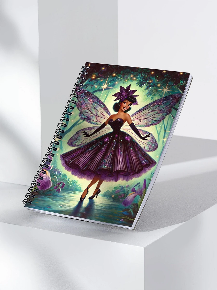 Enchanted Forest Purple Iris Fairy Spiral Notebook product image (3)