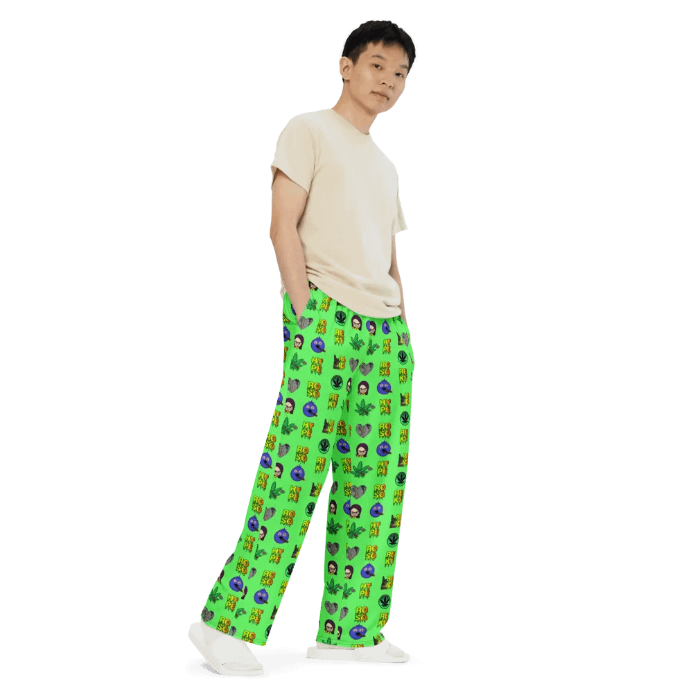 Iconic Symbols All-Over Print Wide-Leg Pants product image (7)