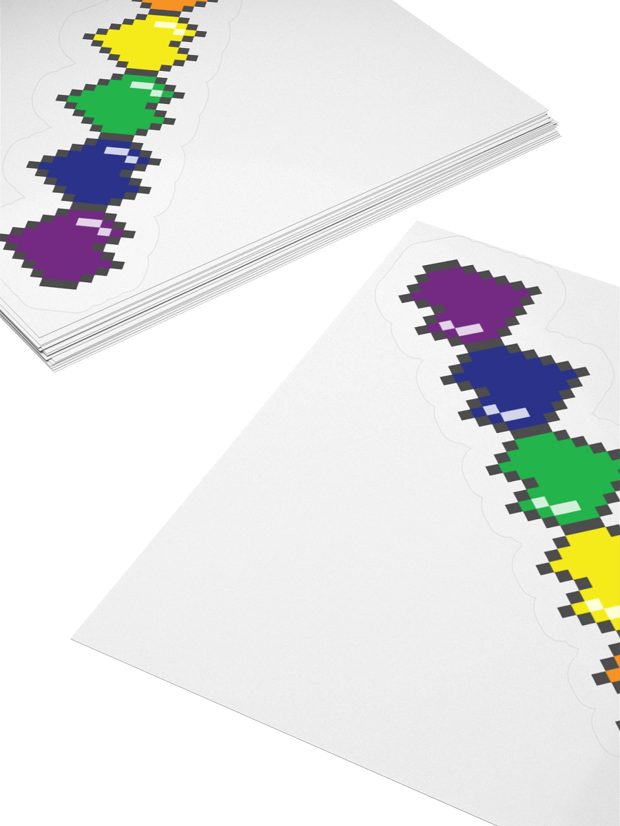 Rainbow Pixel Hearts Sticker product image (13)