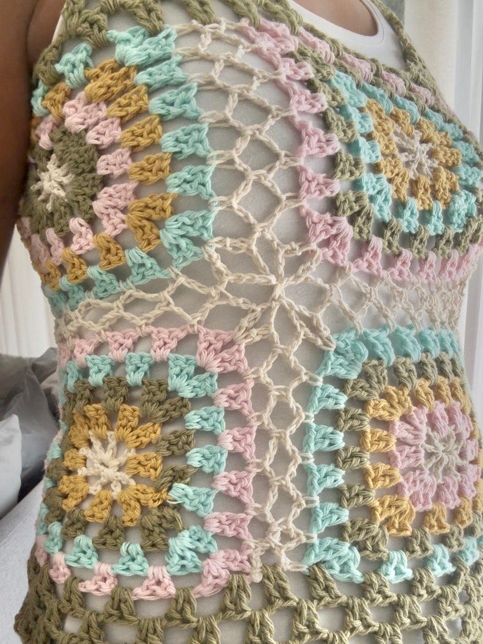 Crochet Granny Square Tank Top Written Pattern product image (4)