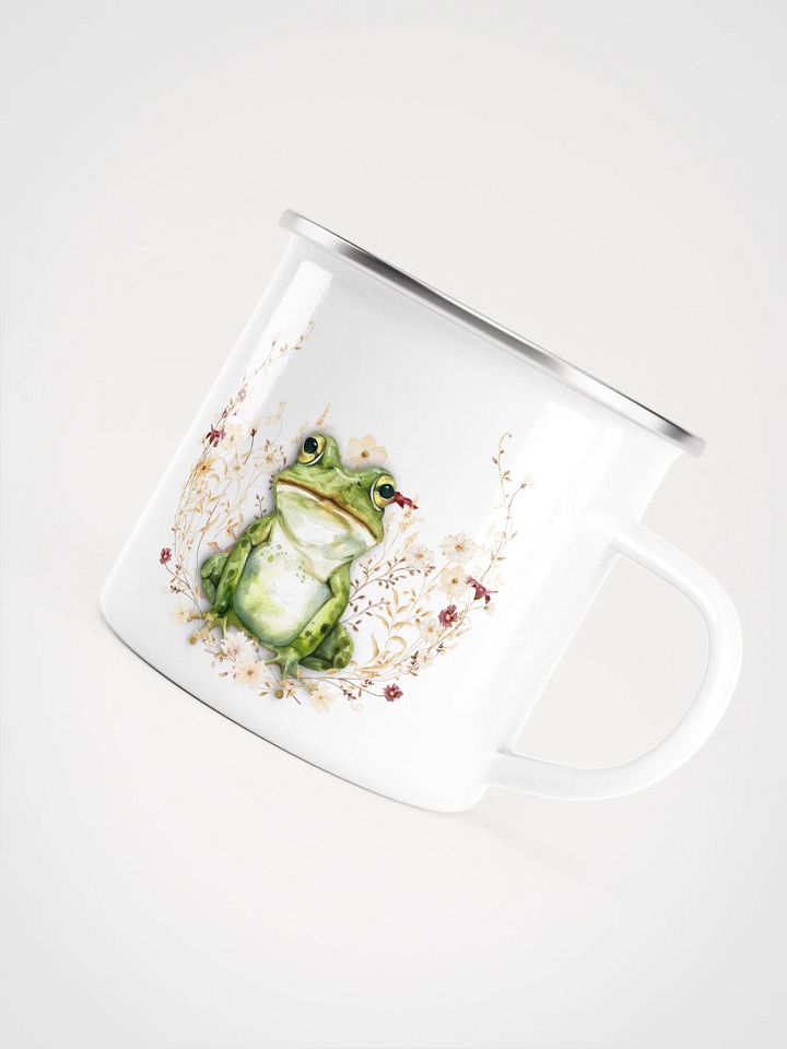 Whimsical FROG Enamel Mug - Emaille Tasse für Froschfans und Prinzessinnen product image (1)