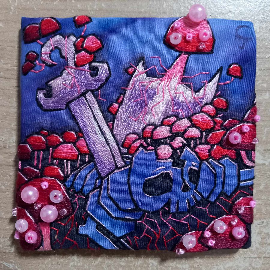 Mushroom Knight Embroidery Square product image (2)