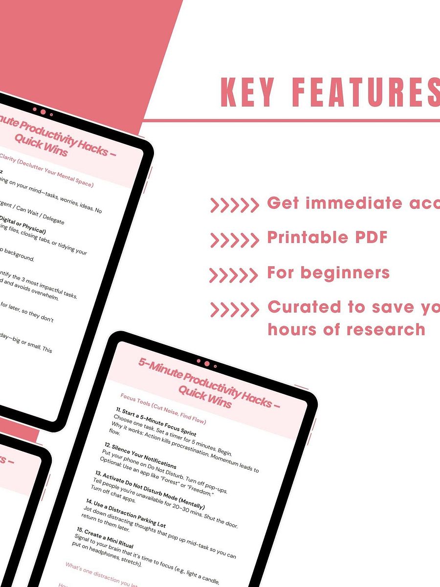 5-Minute Productivity Hacks Workbook product image (3)
