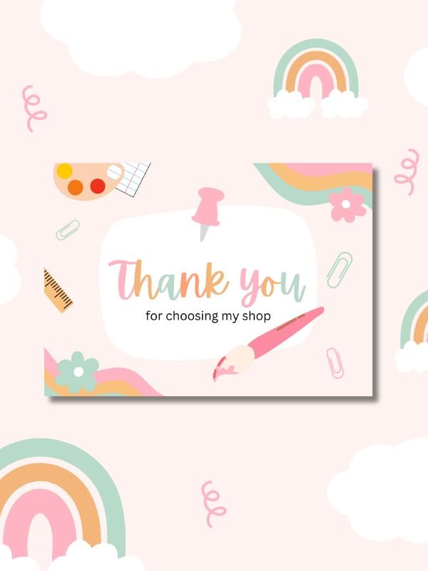 Whimsical MRR/PLR Thank You Cards product image (2)