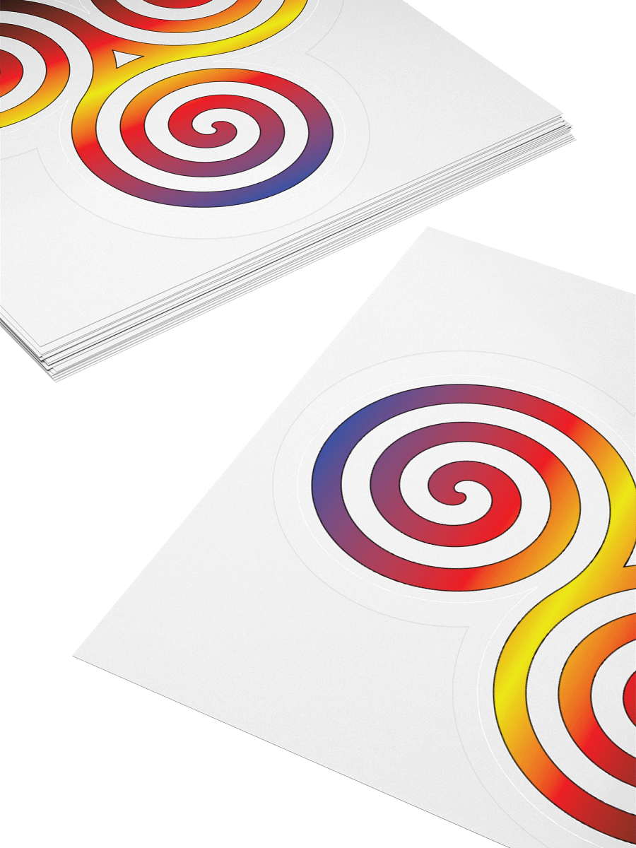 Polyamory Pride Gradient Celtic Triskelion Sticker product image (12)