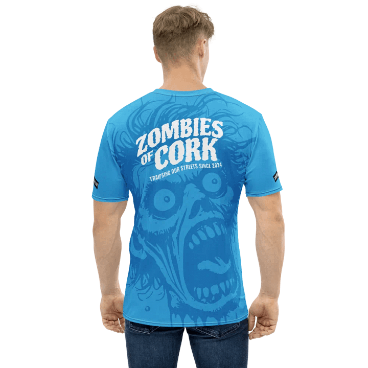 Zombie Floating Head Allover Print T-Shirt (Blue Version) product image (2)
