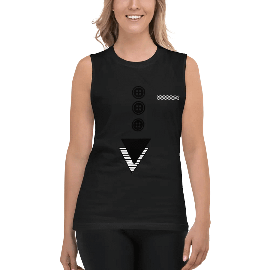 Triangles with buttons and hankie Muscle Tank product image (5)