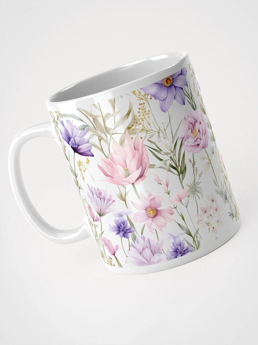 Floral Serenity White Glossy Mug product image (9)