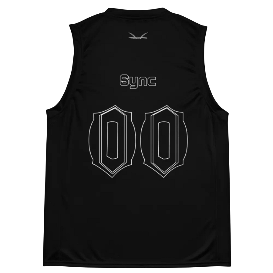 Sync - Black - Recycled Unisex Basketball Jersey - Black HApex Gear Black Logo product image (11)