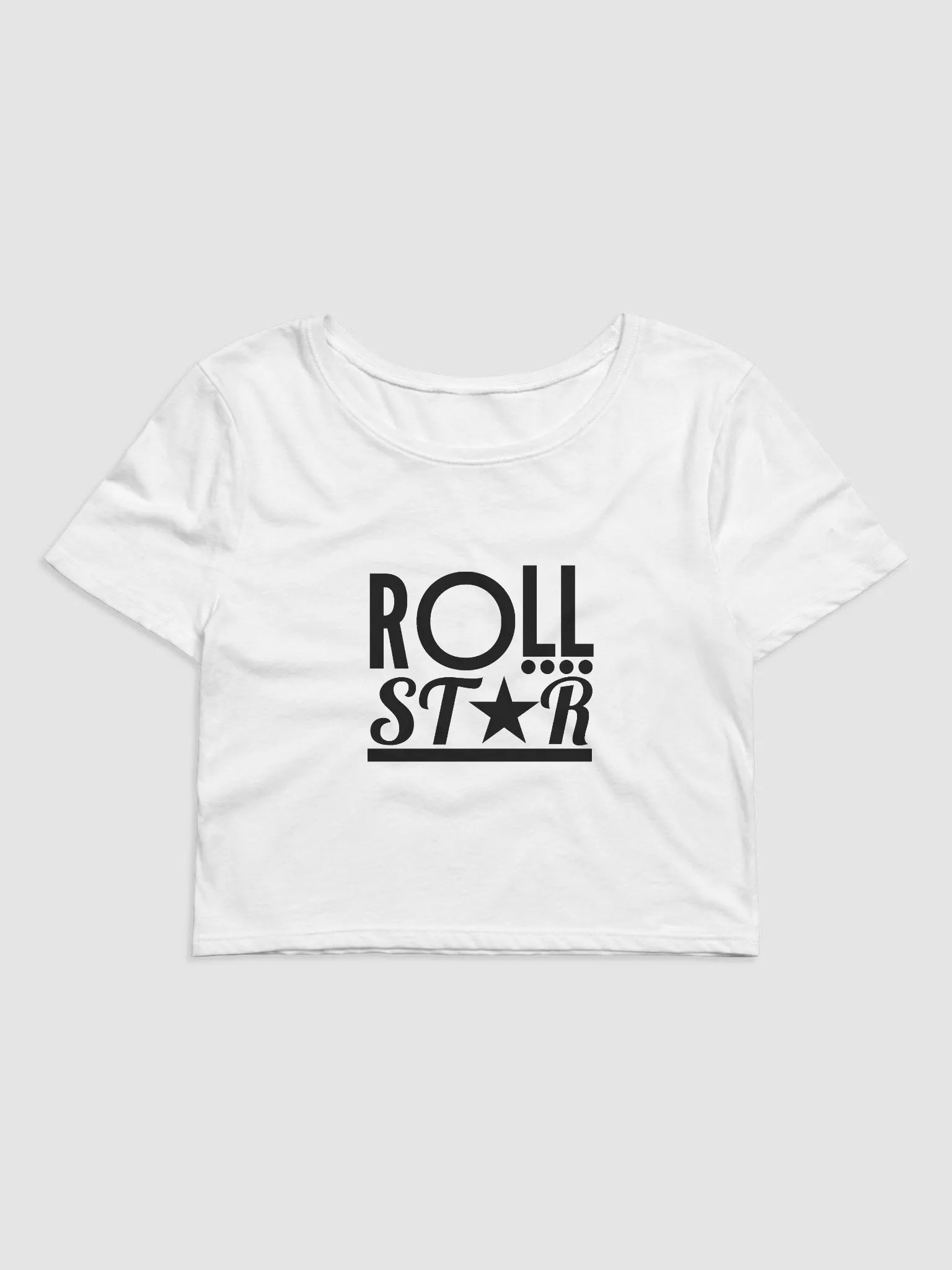 OG ROLLSTAR BLACK LOGO CROP TOP product image (1)