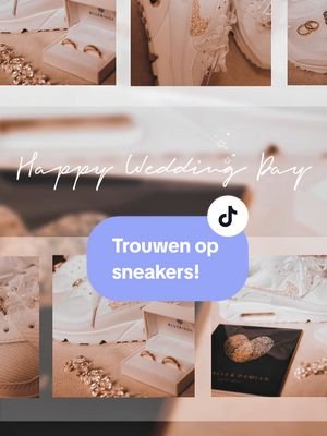 Dank je wel voor deze prachtige foto's, wij hopen dat jullie een fantastische dag hebben gehad! 💜 Wil jij ook trouwen op sneakers? Dan weet je ons te vinden! 💜 #trouwenopsneakers #weddingsneakers #weddingshoes #wedding #bride 