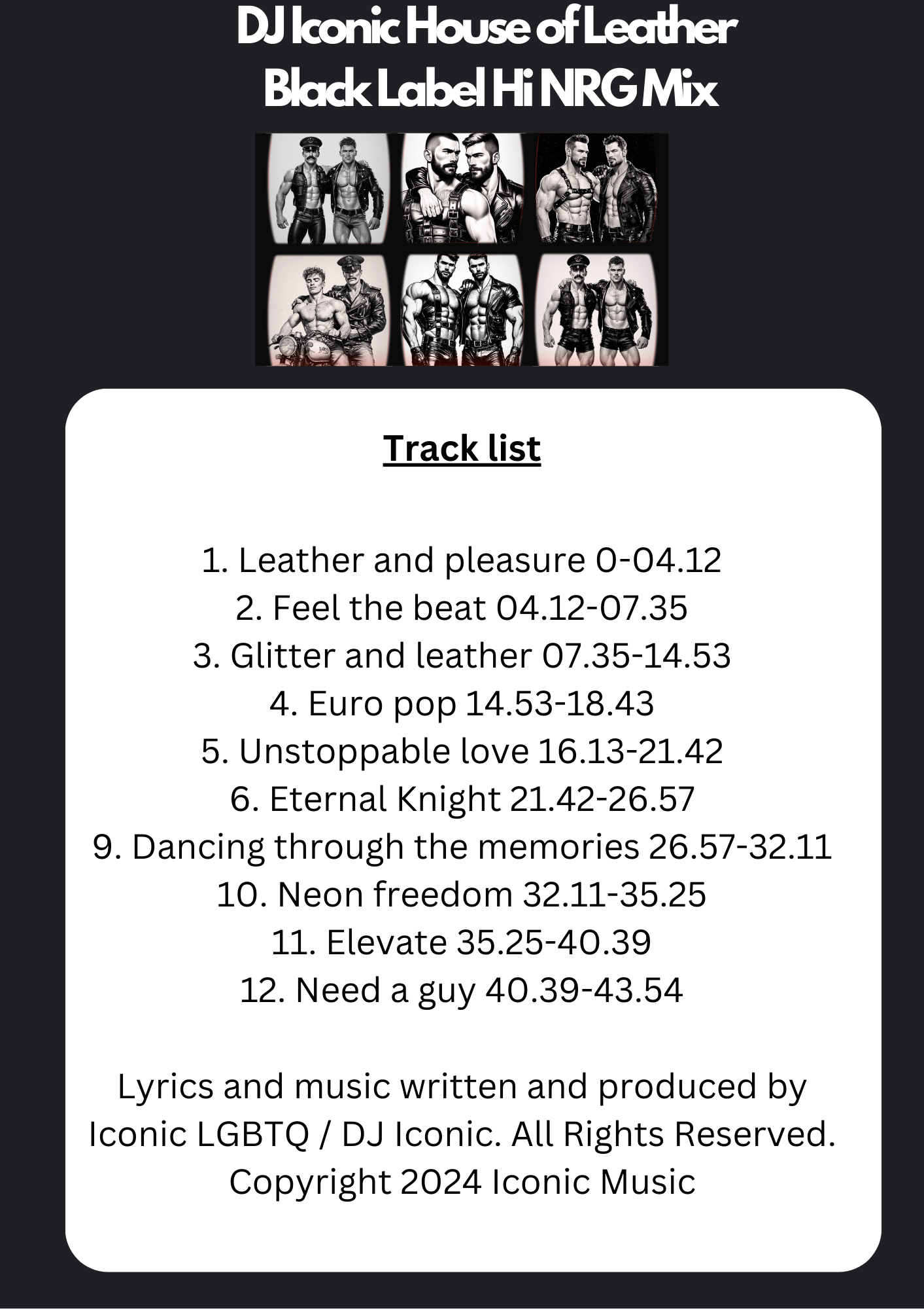 DJ Iconic House of Leather - Black Label Hi NRG Mix product image (2)