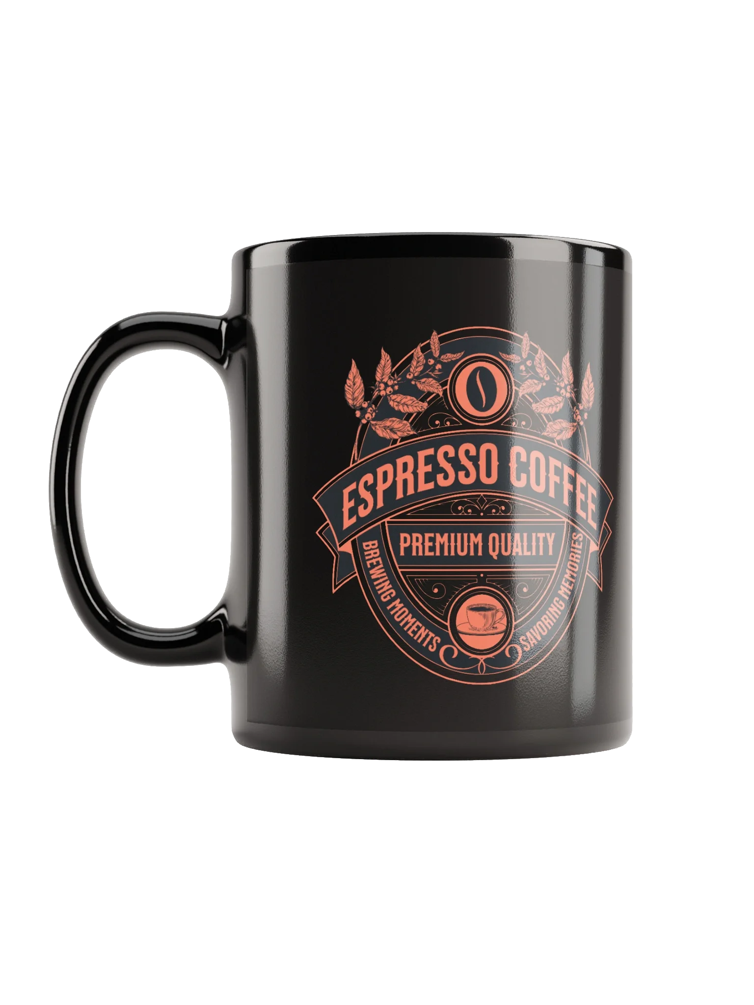 Stylish Espresso Black Glossy Mug for Coffee Lovers product image (11)