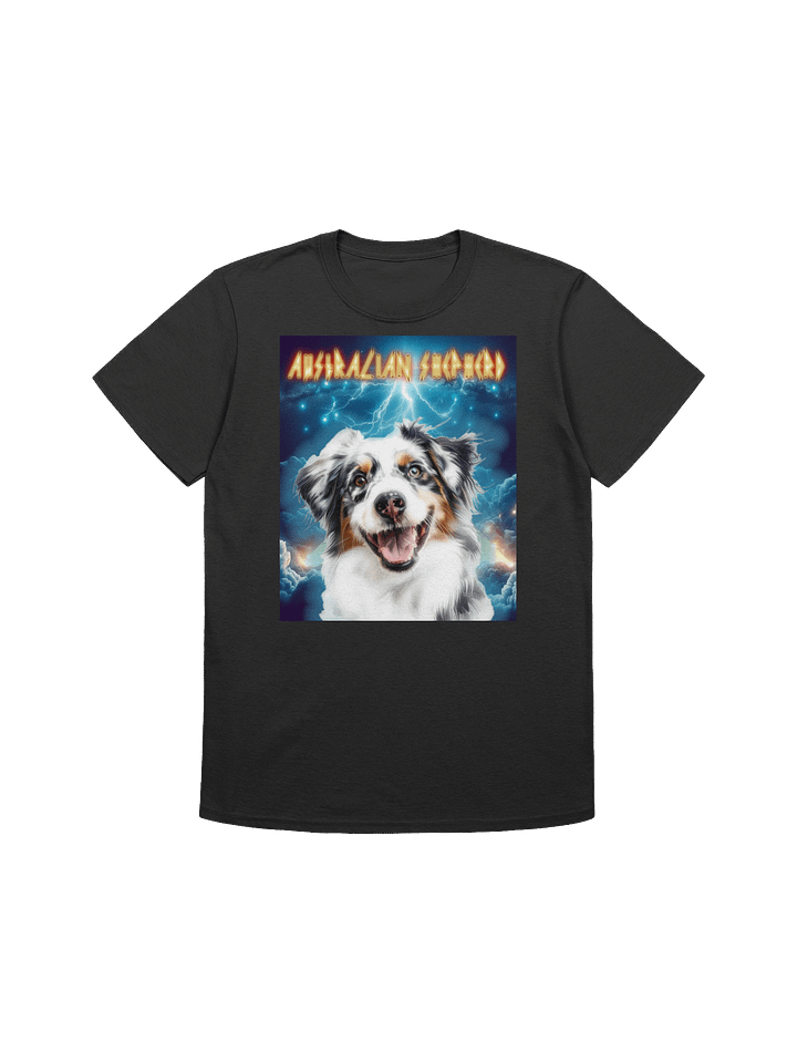 Retro 80s Australian Shepherd Hard Rock Heavy Metal T-Shirt product image (1)