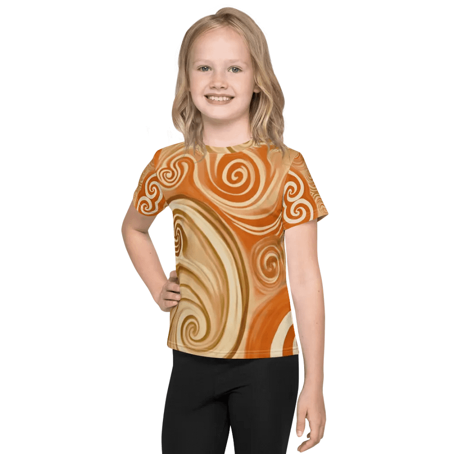 Funky Latte Liquid Tie-Dye Kid's and Toddler's Crew Neck T-shirt product image (7)