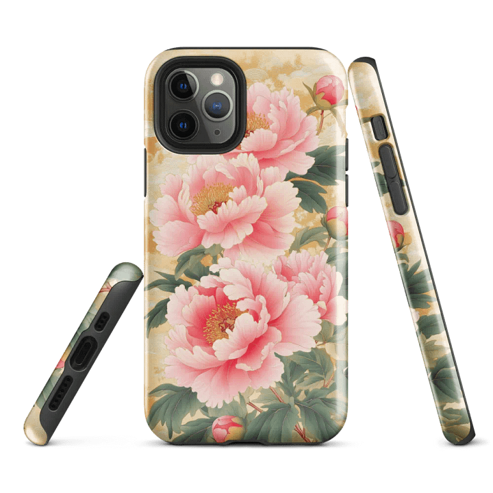 Floral Pastel Pink Peonies - Tough Phone Case product image (1)