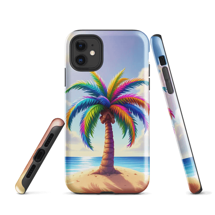 Rainbow Palm Paradise Phone Case - Protect Your Phone in Style! product image (1)