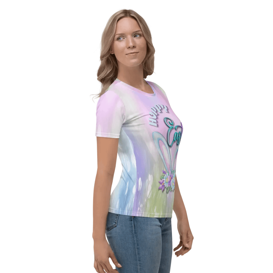 Hoppy Easter All Over Print T-shirt product image (3)