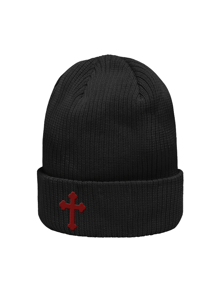 Maroon Cross Atlantis Organic Ribbed Beanie product image (2)
