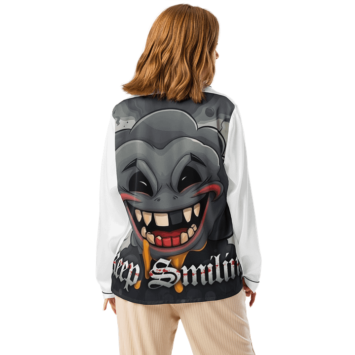 Mischievous Grin Long Sleeve Pajama Top product image (3)