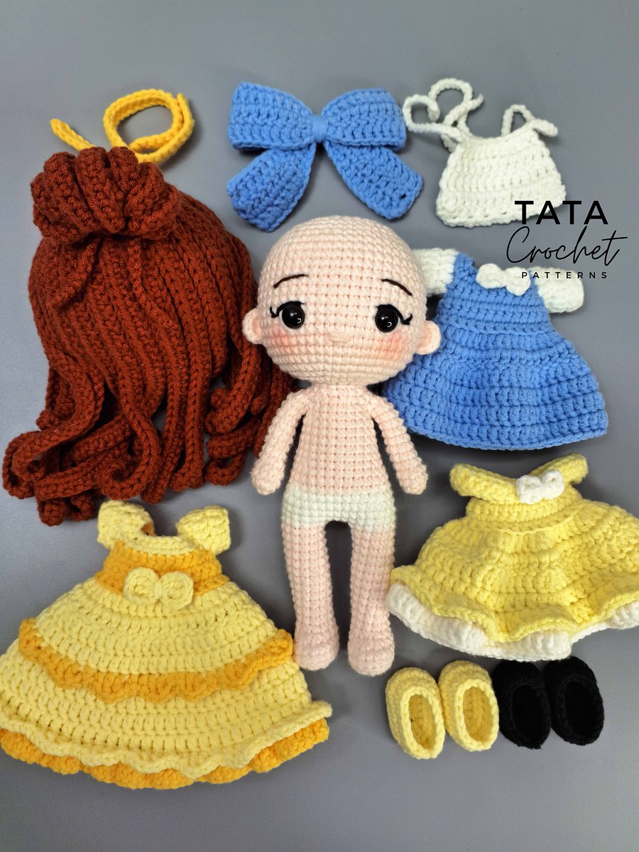 PDF -♡- Doll Dress Up & Transformation -♡- Belle Princess Amigurumi Crochet Pattern product image (8)