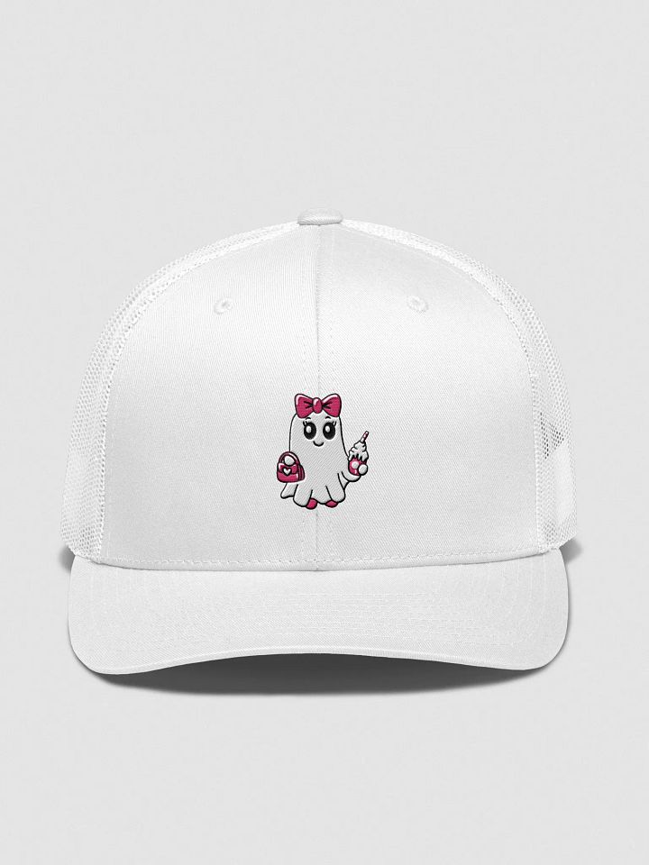 Cute Ghost Embroidered Retro Trucker Hat product image (1)