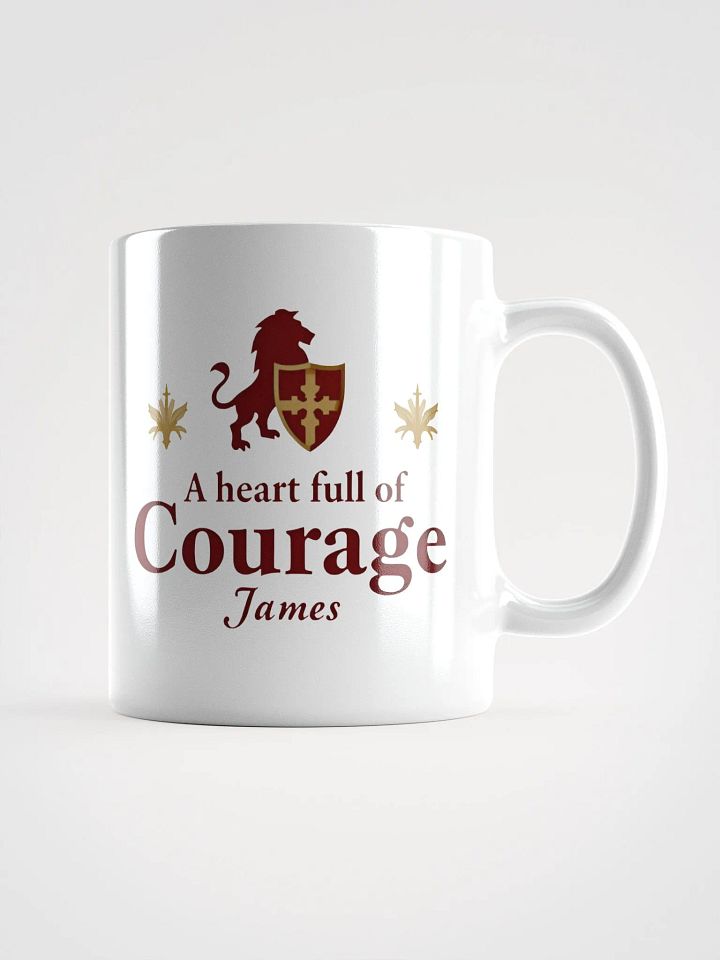 James: A Heart Full of Courage – The Perfect Mug for Bold Dreamers product image (1)