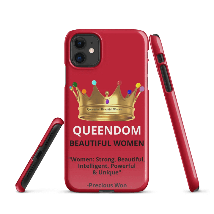 Queendom Beautiful Women iPhone® Snap Case (Crown-Red) product image (1)