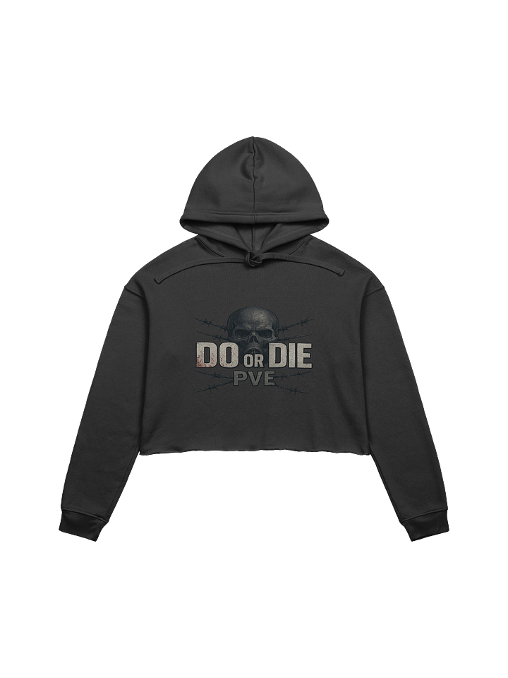 Gritty Skull Distressed Crop Hoodie product image (8)